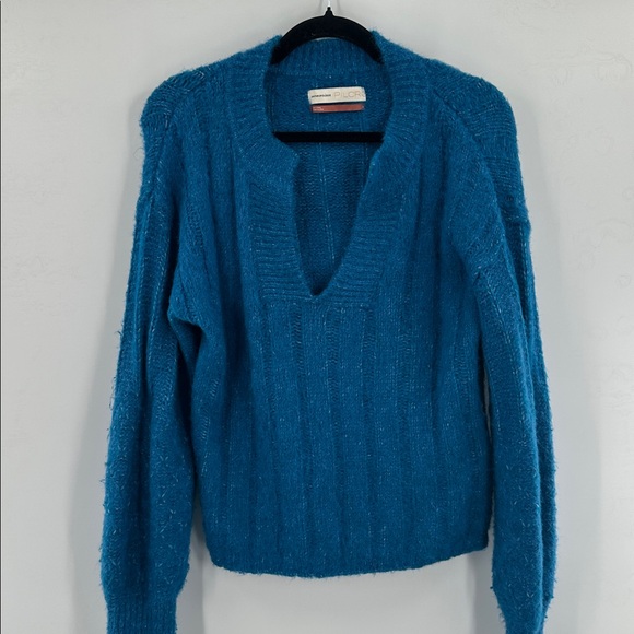 Anthropologie Pilcro Maggie V‎ Neck Sweater Blue Small - Picture 4 of 8